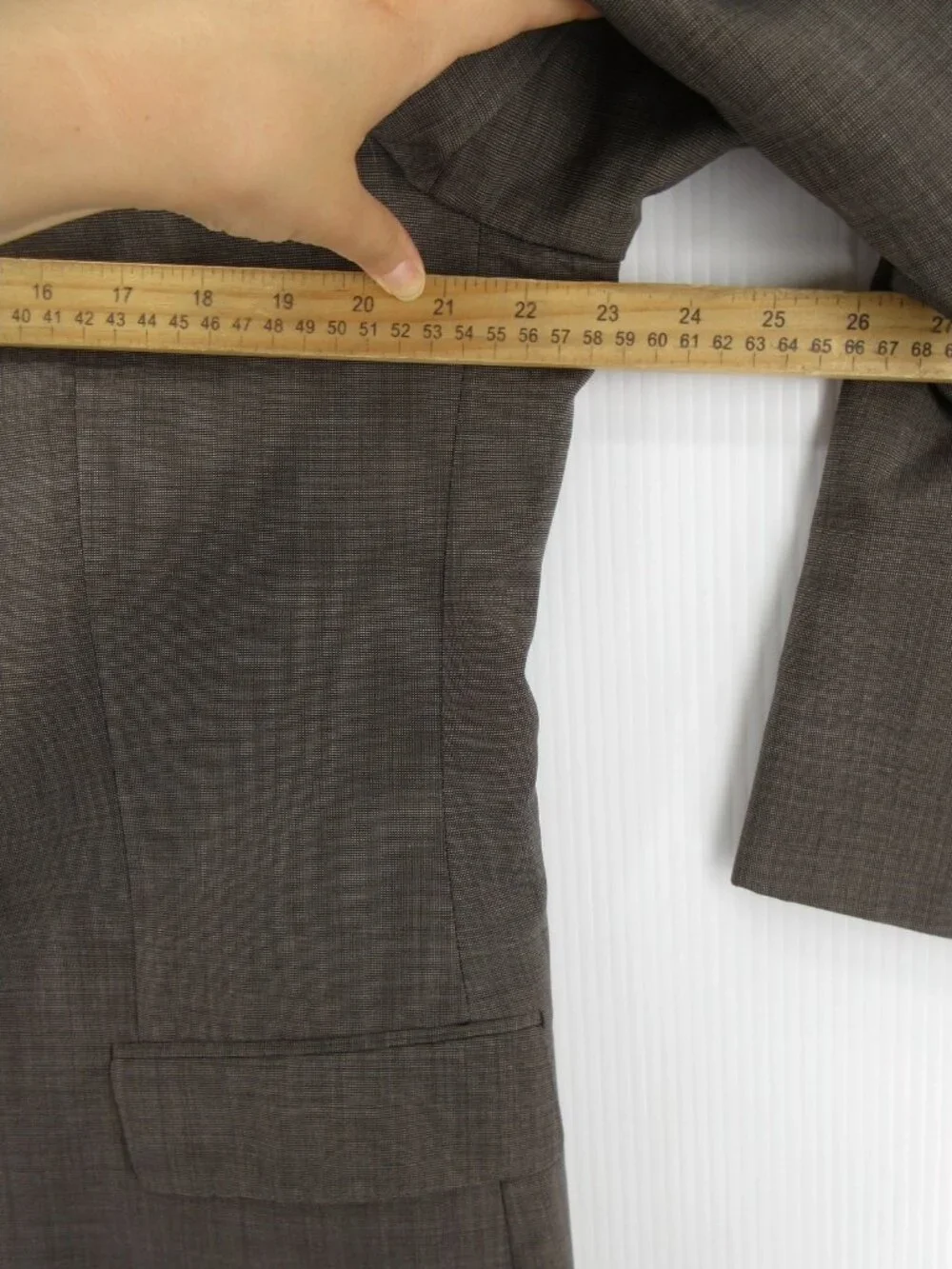 Hugo Boss Suit 46 L Virgin Wool Blend Stretch Luxury Classic 38X34 *